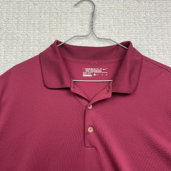 Nike Golf Tour Performance Polo Shirt Red Mens XL Golf / Tennis Sports - Picture 2 of 15
